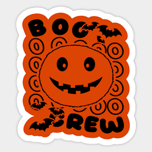 Retro Halloween Typography Black Text Sticker